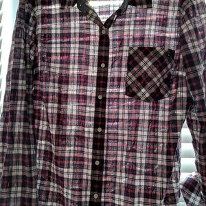 Tommy hilfiger plaid womens shirt sz xl
